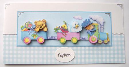 Toy Train - Baby Boy by Davina Rundle