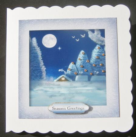 Gorgeous Night Time Winter Scene by Davina Rundle