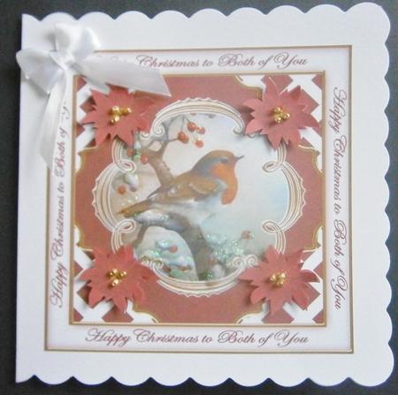 Red Robin Both of You Lattice Corner 8in Topper by Davina Rundle