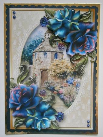 Beautiful Blue Roses at the Dovecote by Davina Rundle