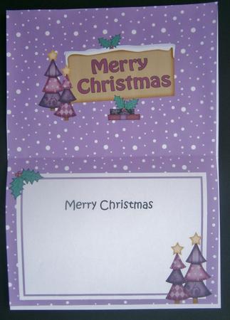 Merry Christmas Trees Signpost 5x7 Matching Insert by Davina Rundle
