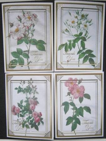 Vintage Rose Note Thank You Toppers by Davina Rundle