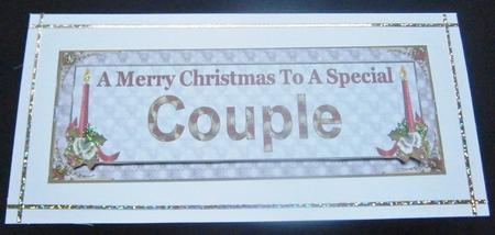 To a Special Couple Christmas Large Dl Card Front by Davina Rundle