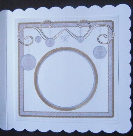 Silver Trees Christmas Bauble 8in Insert Panel by Davina Rundle