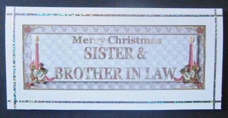 Sister & Brother in Law Large Dl Card Front by Davina Rundle