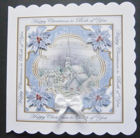 Blue Church Both of You Lattice Corner 8in Topper by Davina Rundle