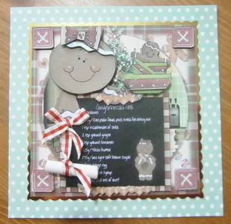 Gingerbread Love Recipe Card Topper Kit by Davina Rundle
