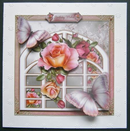 Mixed Roses & Trellis by Davina Rundle