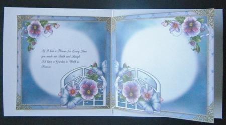 Perfect Pansies & Trellis Insert by Davina Rundle