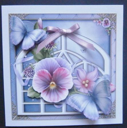 Perfect Pansies & Trellis by Davina Rundle