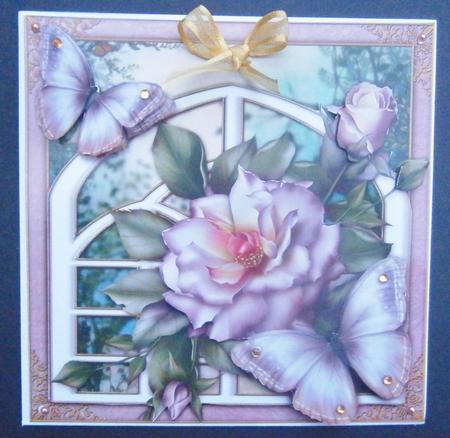 Garden Roses & Trellis by Davina Rundle