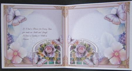 English Garden Roses & Trellis Insert by Davina Rundle