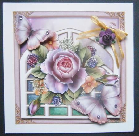 English Garden Roses & Trellis by Davina Rundle