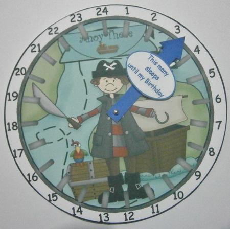 Countdown Clock Little Pirate by Davina Rundle