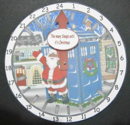 Santas Tardis Advent Countdown Clock by Davina Rundle