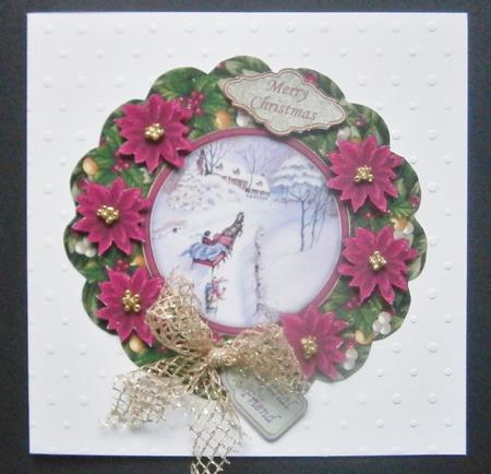 Easy Cut Quick Christmas Wreath Vintage Toppers Plum by Davina Rundle