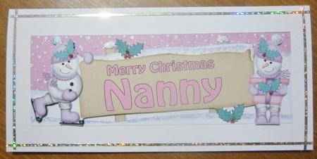Xmas Nanny Snowman Signpost Large Dl Easicut 3D Decoupage by Davina Rundle