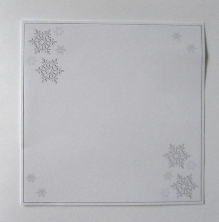 Snowflakes Silver Plain 8in Insert Panel by Davina Rundle