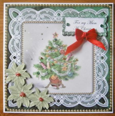 Elegant Tree Mum at Christmas 8in Sentiment Topper by Davina Rundle