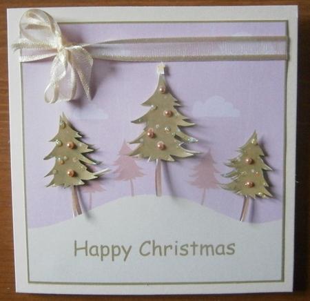 Happy Christmas , Christmas Tree's 8x8 Topper by Davina Rundle