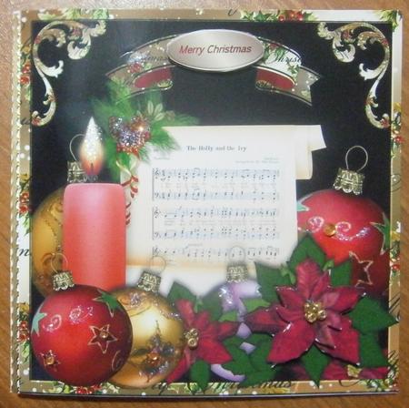 8 x 8" Card Topper - Holly & the Ivy by Davina Rundle