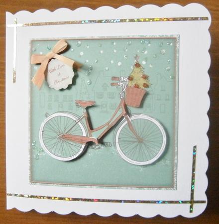 Retro Christmas Bike by Davina Rundle