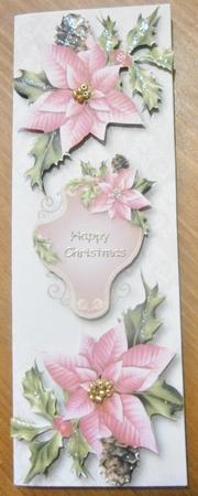 Large Dl Pink Poinsettias Christmas by Davina Rundle