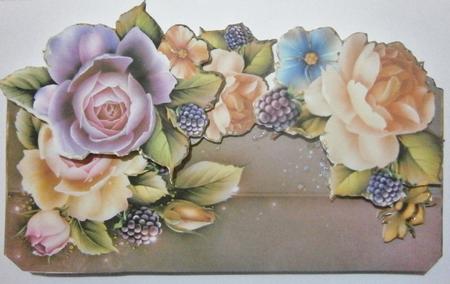 Medley of Roses Over the Edge Card by Davina Rundle