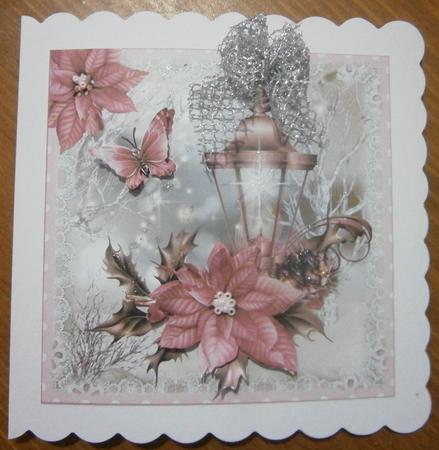 The Christmas Lantern Card Front by Davina Rundle