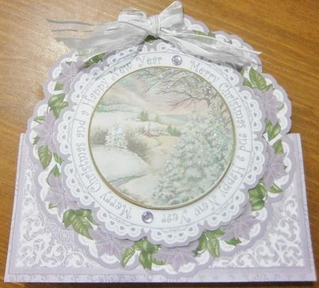 Sscene2 Merry Christmas Hny 3D Picture Doily C & E Kit by Davina Rundle
