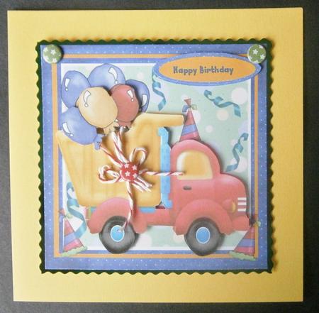 Lovely Birthday Dunper Full of Balloons by Davina Rundle
