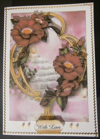 Rambling Roses & Golden Frame by Davina Rundle