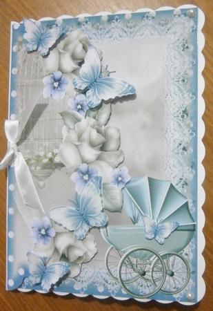 Mock Envelope Baby Boy Topper by Davina Rundle