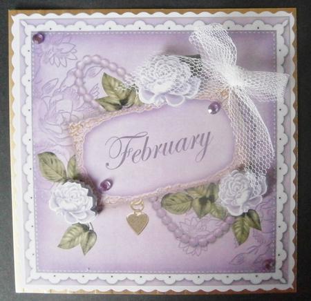 Lilac Roses February 8in Decoupage Topper by Davina Rundle