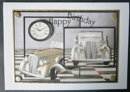 Male Card Vintage Card Birthday Time by Davina Rundle