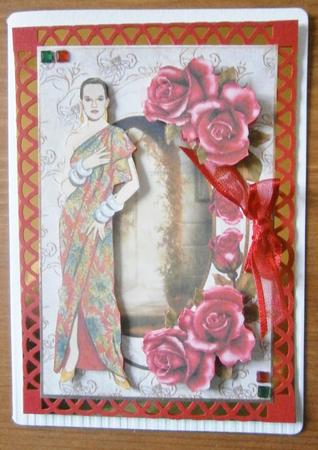 Rose Garden Card with Decoupage by Davina Rundle