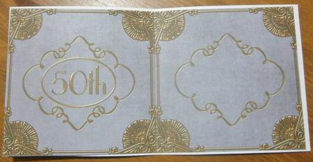 Mens Grey Aftershave 50th Birthday Matching Insert by Davina Rundle