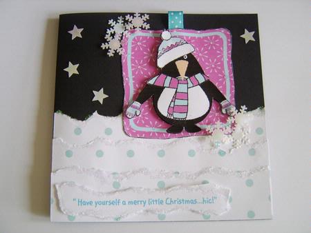 Pink and Blue Penguin Toppers by Davina Rundle