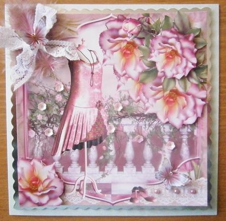 Beautiful Pink Flapper Dress and Roses by Davina Rundle