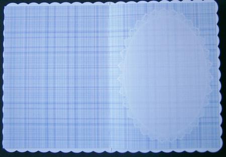 Shades of Blue Plaid, with White Lace Insert by Davina Rundle