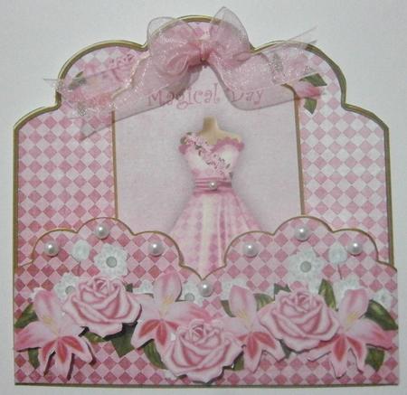 Pink Check Magical Day Scallop Fashion Tag Cf Mini Kit by Davina Rundle