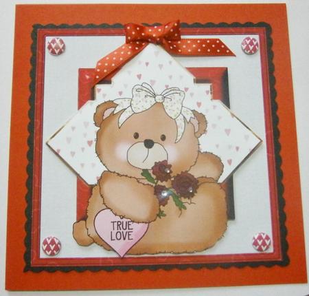 Love Bear Card with Topper by Davina Rundle
