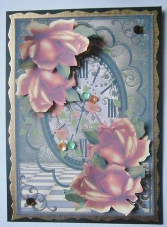 Open Frame Blush Roses by Davina Rundle