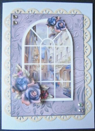 French Street Scene Window by Davina Rundle