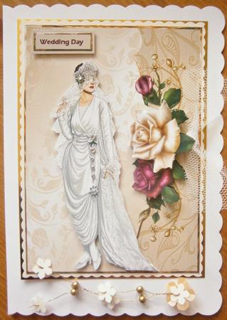 1920's Wedding, Bride and Roses by Davina Rundle