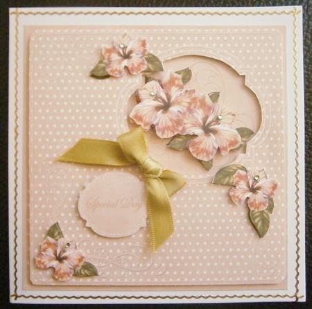 Peach Hibiscus Matching All Occasion Sentiment Label Sheet by Davina Rundle