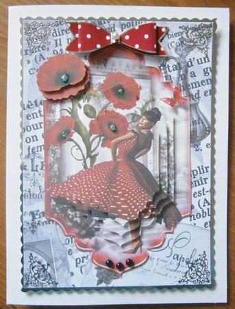 Beautiful Polka Dots and Poppies Pyramid Layers by Davina Rundle