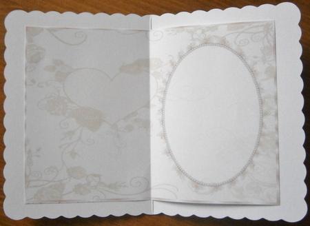 Cream Valentine Heart and Roses Insert by Davina Rundle