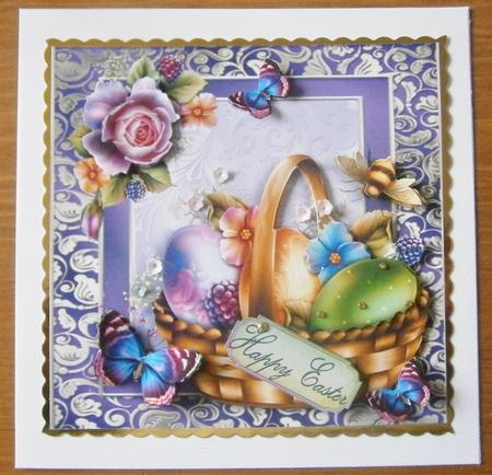 Easter Egg Basket with Butterflies 8x8 Mini Kit by Davina Rundle