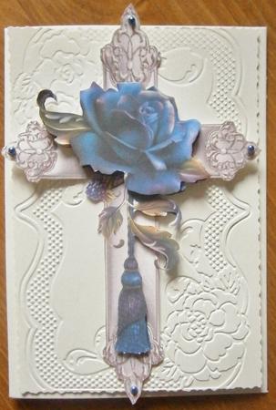 Cross and Autumn Roses by Davina Rundle